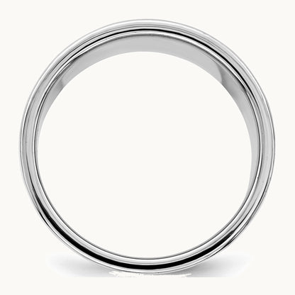Sterling Silver Rhodium-plated 12mm Flat Band