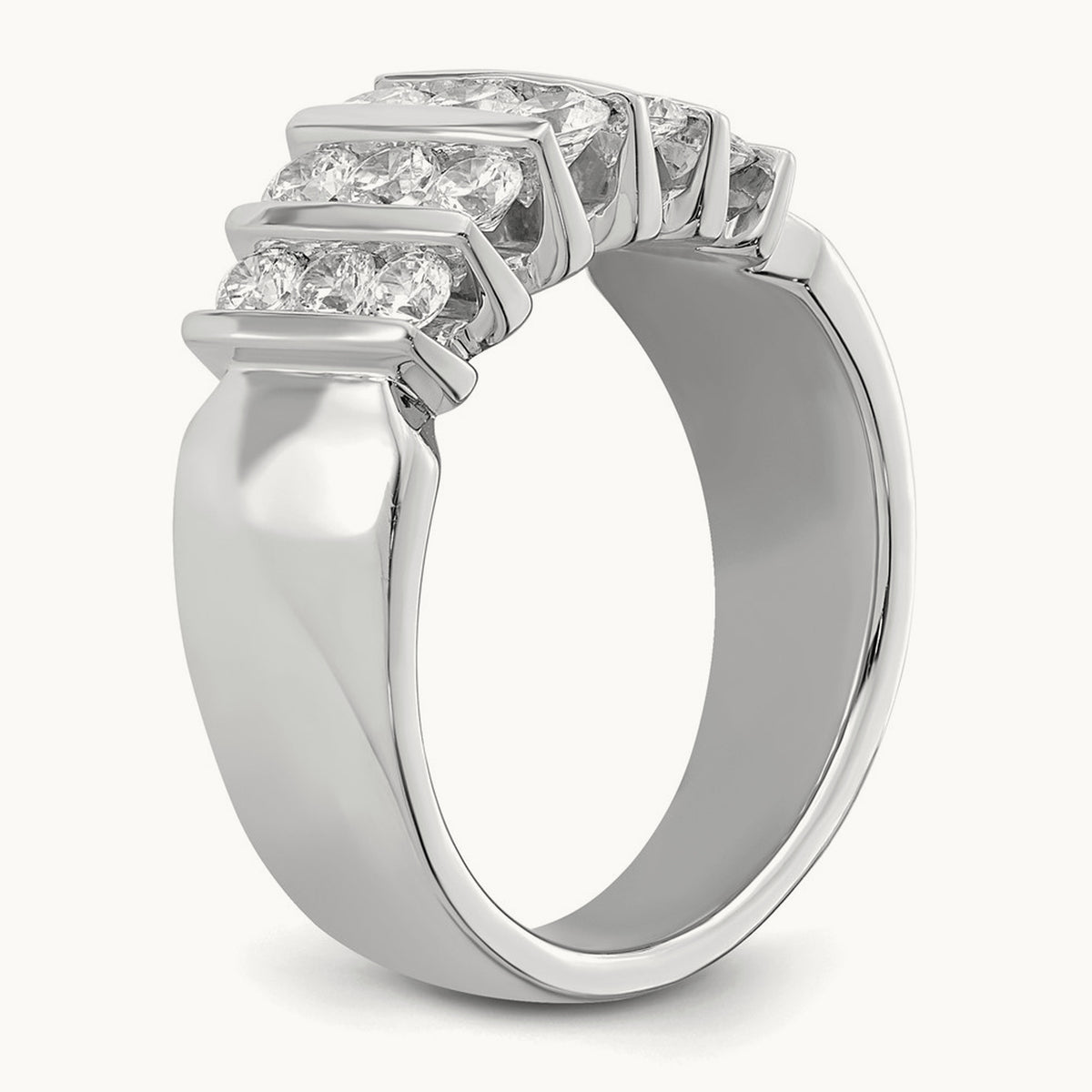 Fashion Band, 1.00-3.00 ct tw Lab-Grown Diamond — 1 ct, 14K White Gold