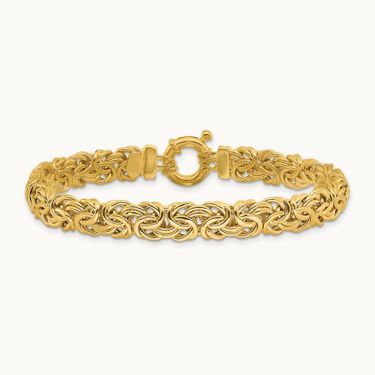 Fancy Flat Byzantine Bracelet — 8mm