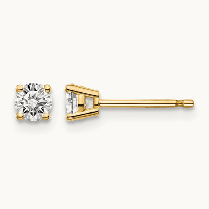 14y .40ct. I1 J-K Diamond Stud Push-on Post Earrings