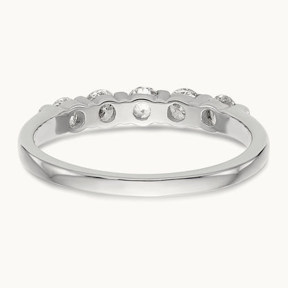 5-Stone Diamond Band, 14K White Gold