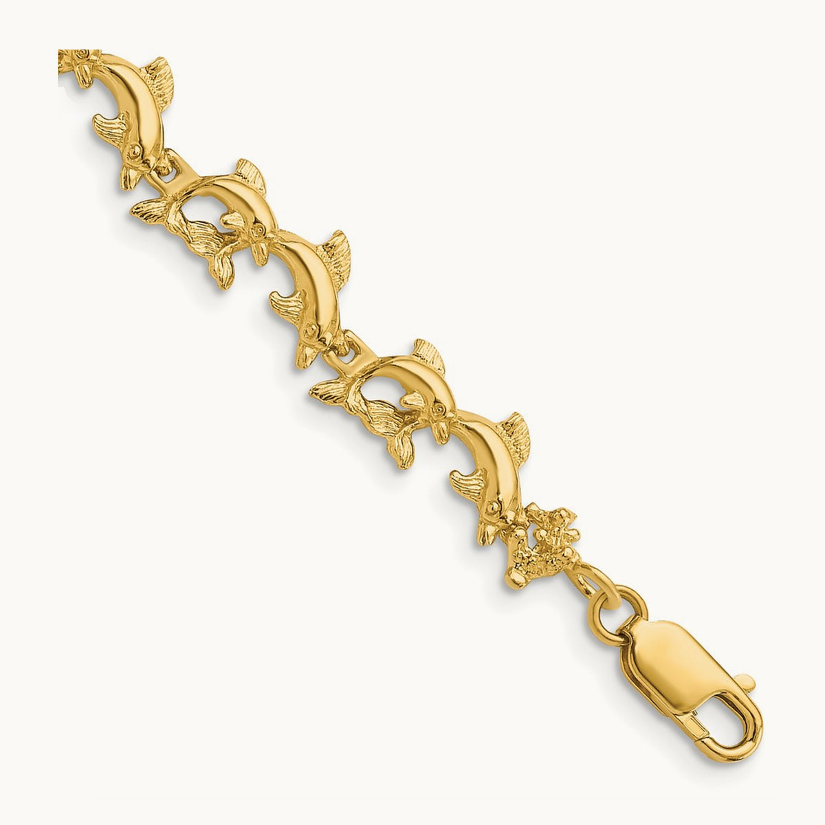 Dolphins Bracelet, 14K