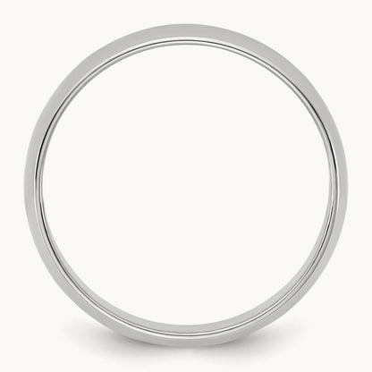 Lightweight Half Round Band, 5.5mm, 10K White Gold