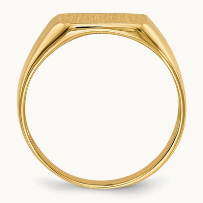 Open Back Mens Signet Ring — photo set