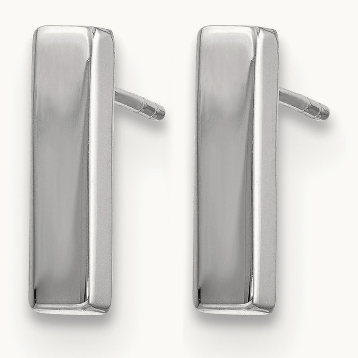 Polished Post Earrings — Leslie's — 10K White Gold
