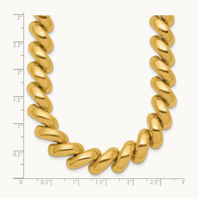 Polished San Marco Necklace, 14K