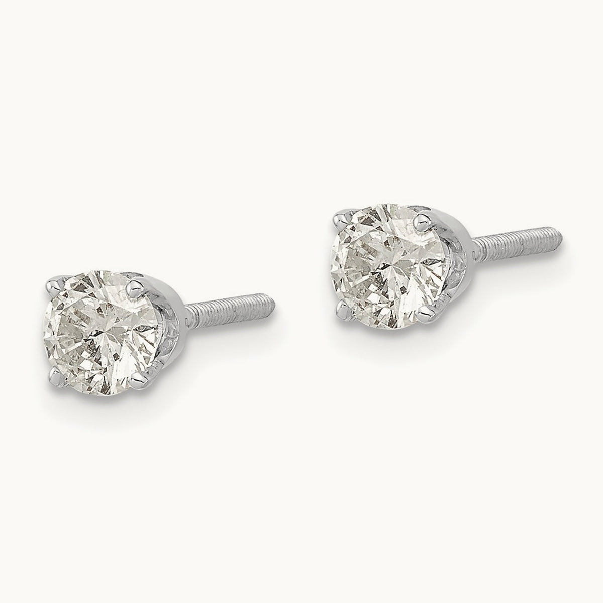 Complete Diamond Stud Earring — 6mm, 0.5 ct