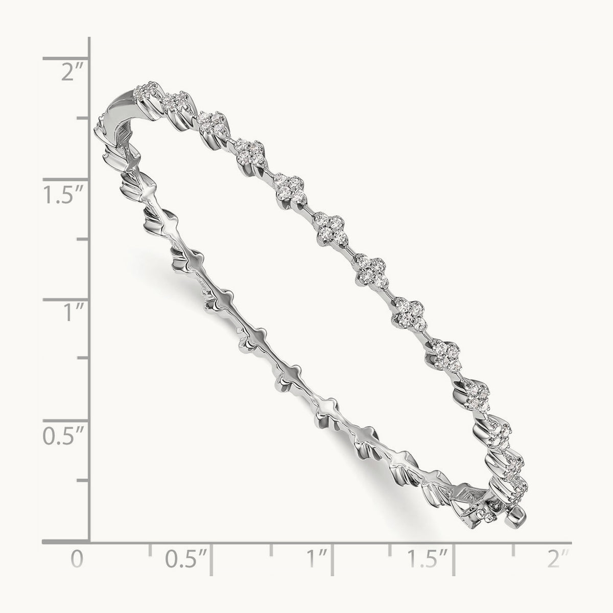 Hinged Bangle Bracelet, 1.00 ct tw Lab-Grown Diamond