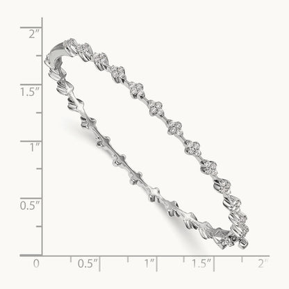 Hinged Bangle Bracelet, 1.00 ct tw Lab-Grown Diamond
