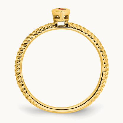 Marquise Bezel Ruby Ring, 14K