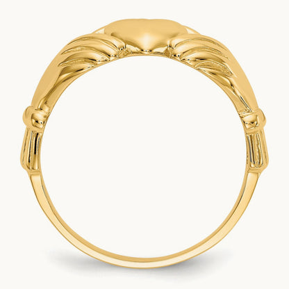 Men's Claddagh Ring, 14K