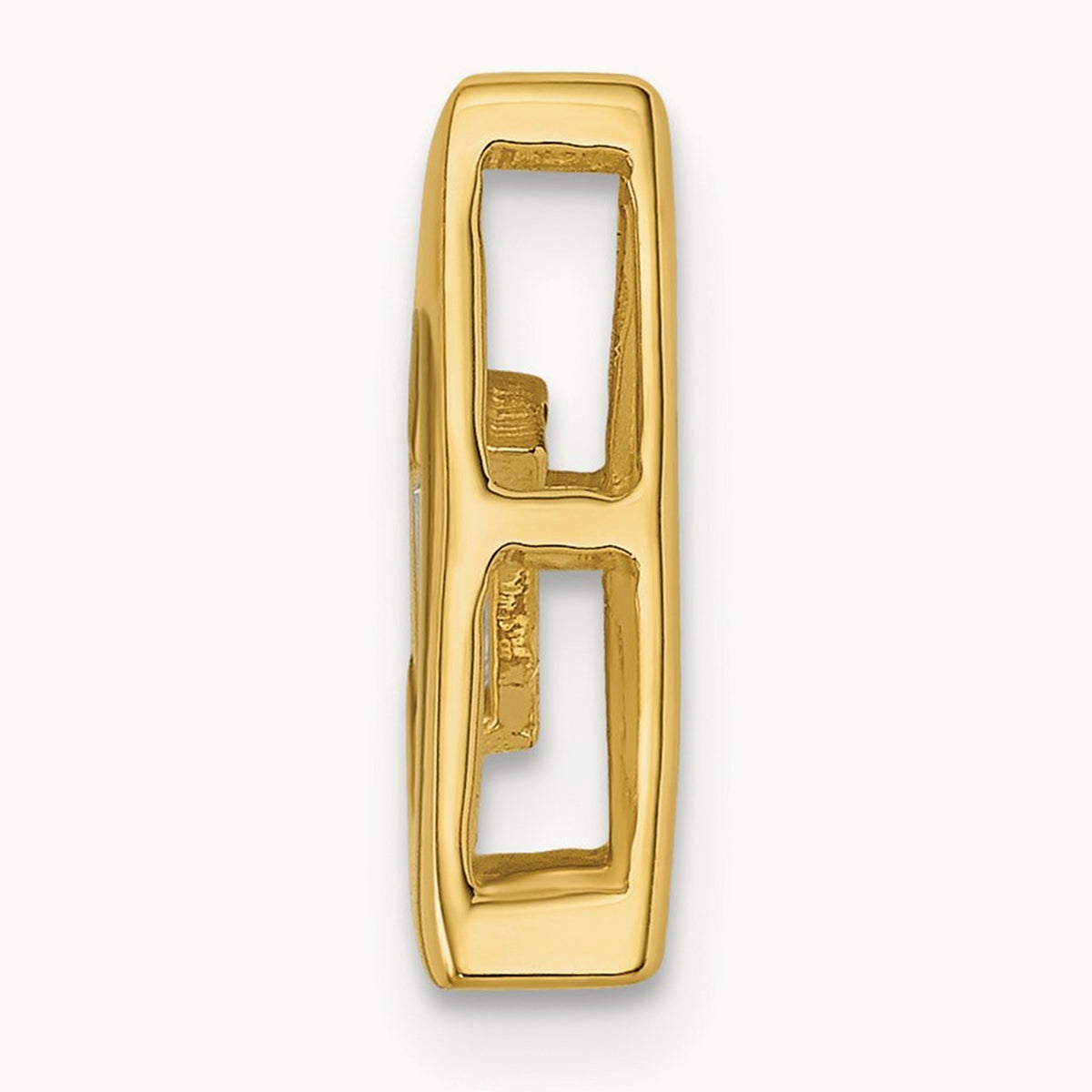 Polished Triangle Diamond Chain Slide, 14K