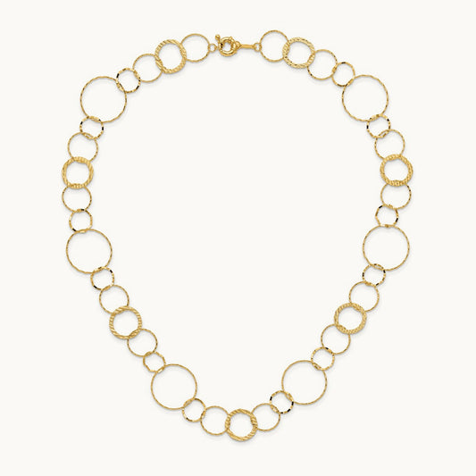 Combo Circle Chain, 14K Yellow