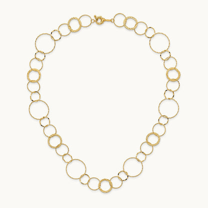 Combo Circle Chain, 14K Yellow
