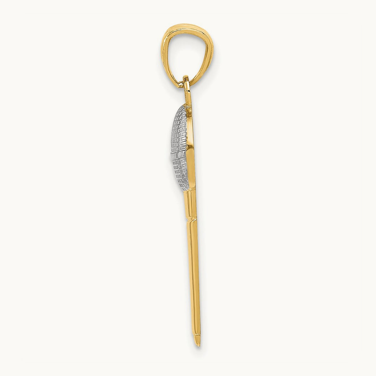 Microphone Pendant, 14K with Rhodium
