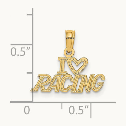 I HEART RACING Charm, 14K