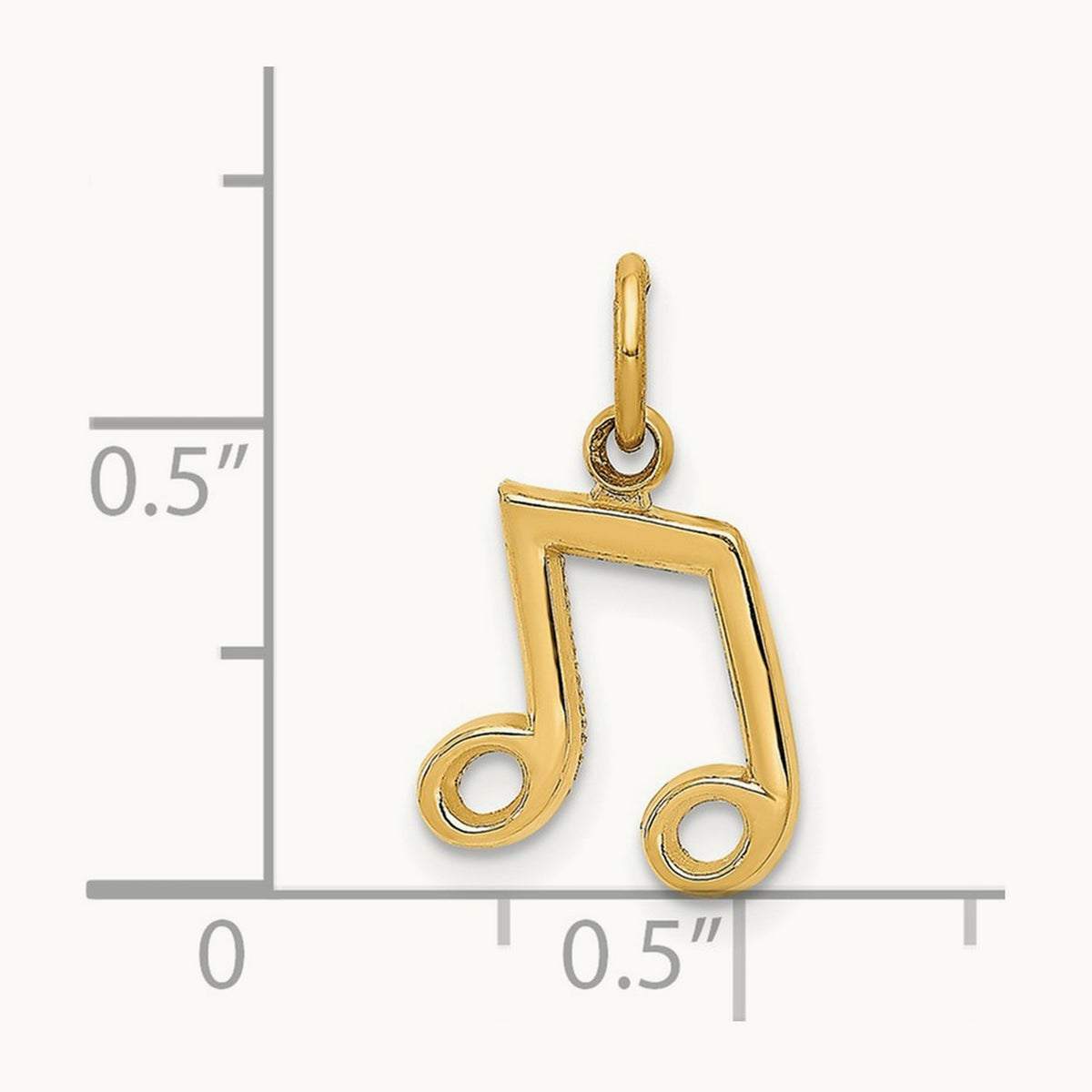 Musical Notes Charm, 14K