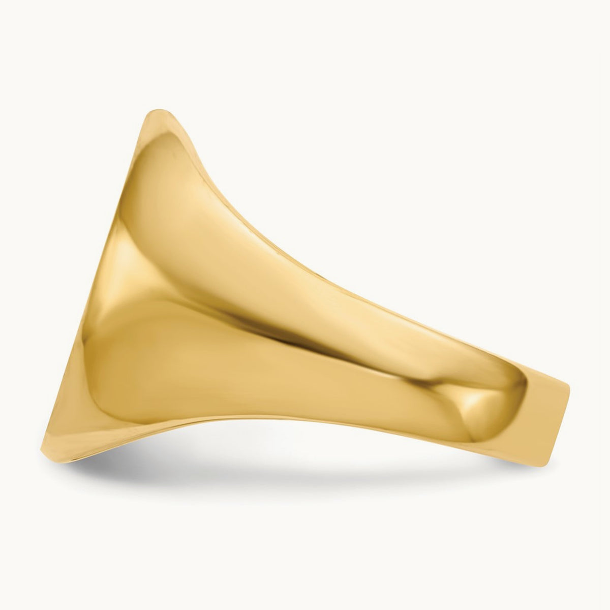 14.5x17. Closed Back Mens Signet Ring, 5mm, 14K