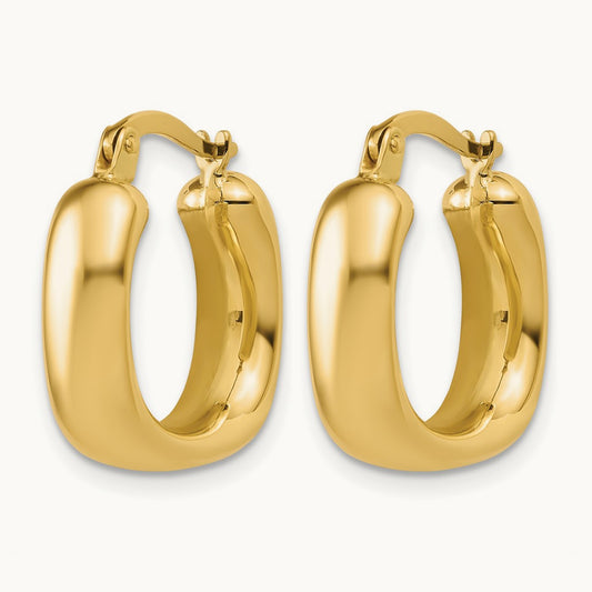 Polished Square Hoop Earrings — Leslie's — photo set