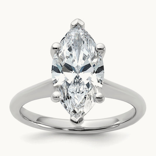 Marquise 8X Ring, 3.00 ct tw Lab-Grown Diamond — 14K White Gold