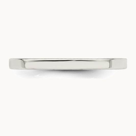 Sterling Silver 2mm Comfort Fit Flat Band