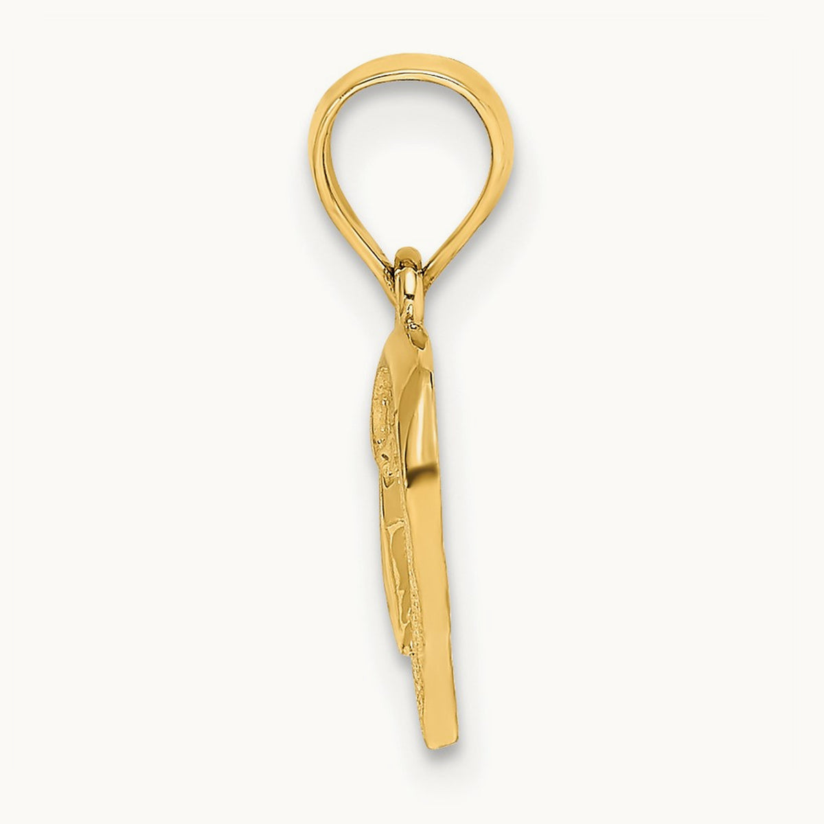 Open Mini Heart Charm, 14K