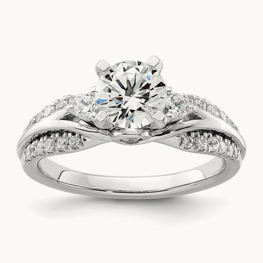 Semi-Mount Engagement Ring, 0.50 ct tw Lab-Grown Diamond