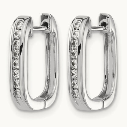 Diamond Complete Hinged Hoop Earrings — photo set