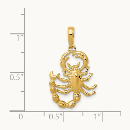 Scorpion Pendant, 14K