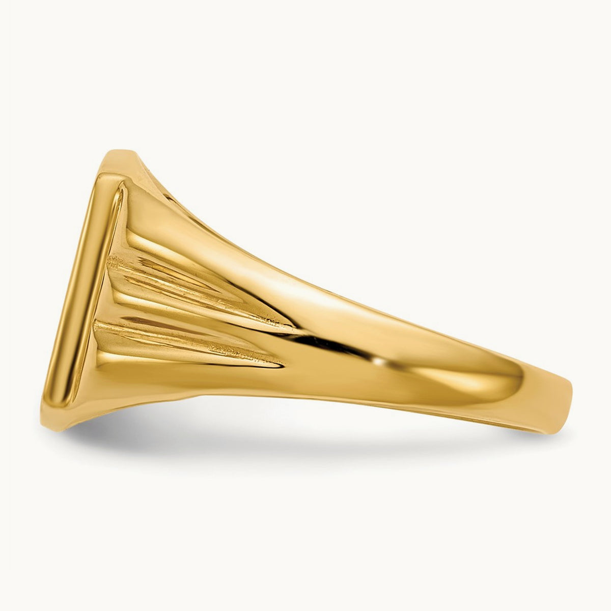 8.5x10. Closed Back Signet Ring, 5mm, 14K