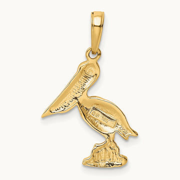 Pelican Pendant, 14K