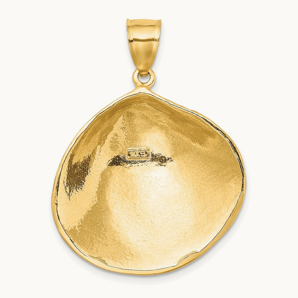 Textured Clam Shell Charm — 41mm