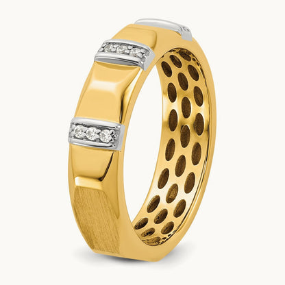 14ktt IB Goodman Mens Satin Diamond Ring Mounting