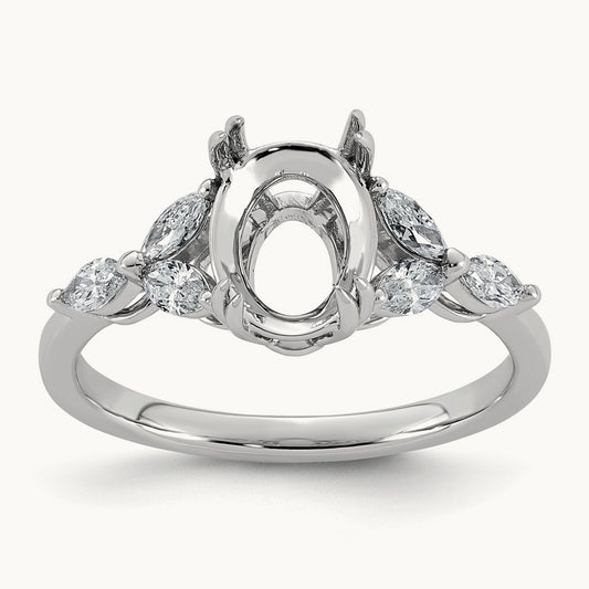 Semi-Mount Ring, 0.50 ct tw Lab-Grown Diamond