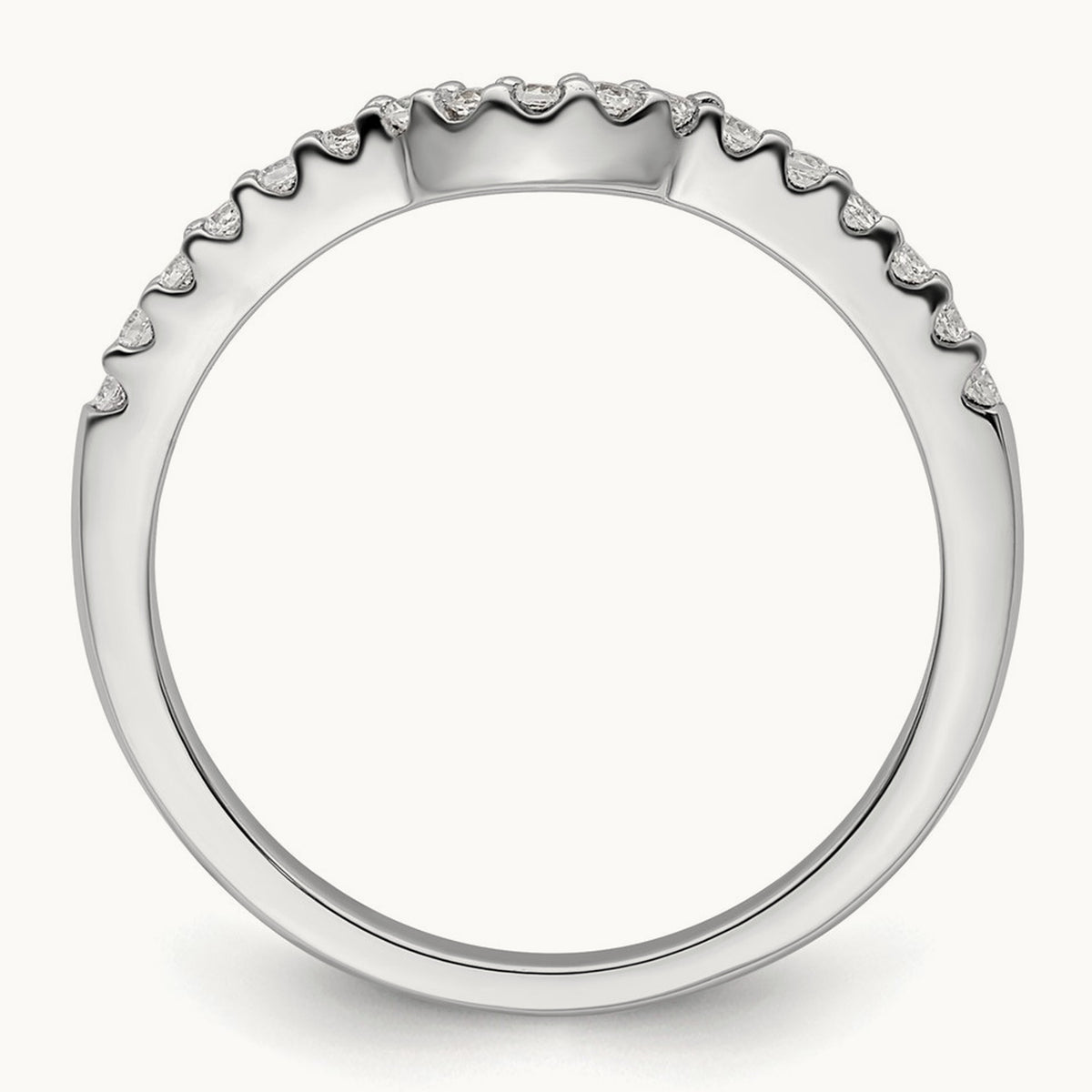Diamond Wedding Band, 14K White Gold