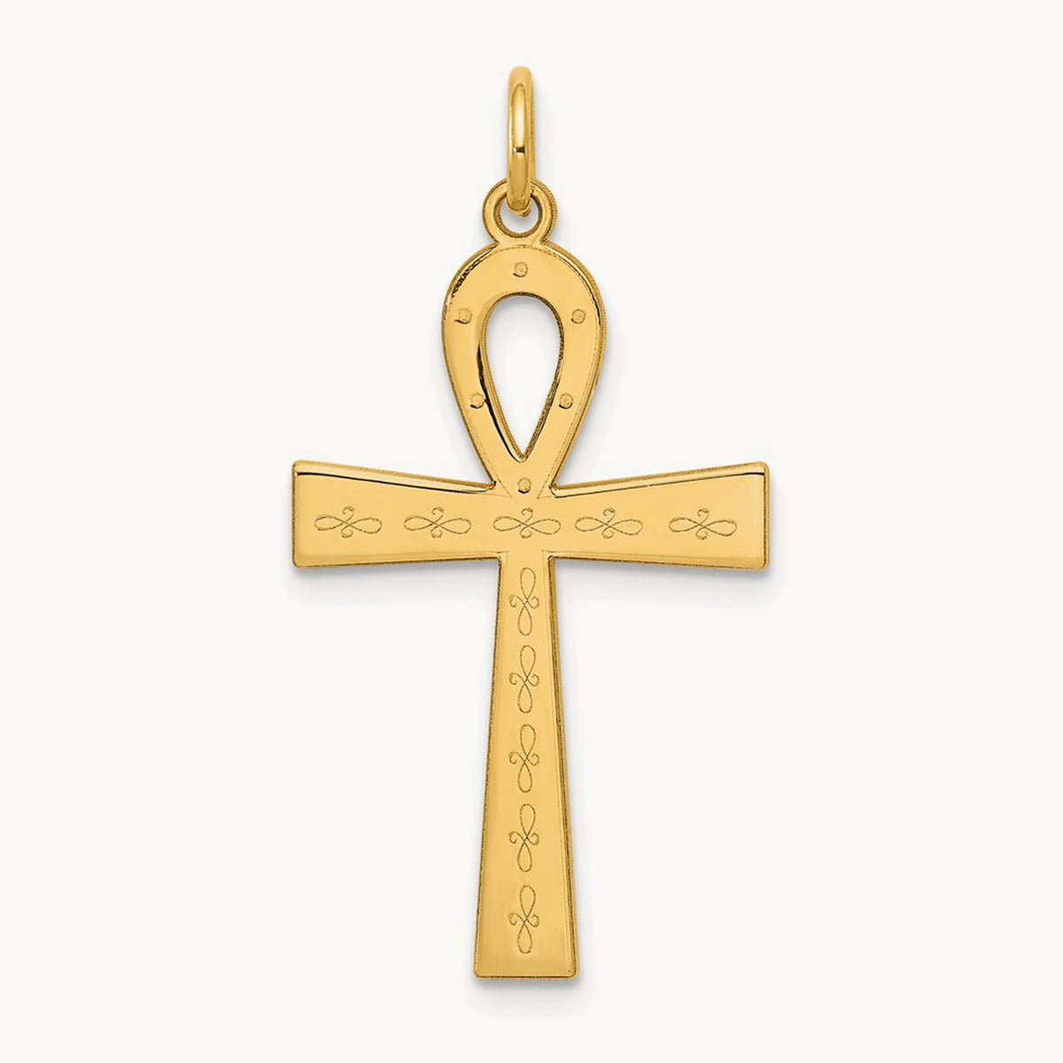 Laser Designed Ankh Cross Pendant — 32mm