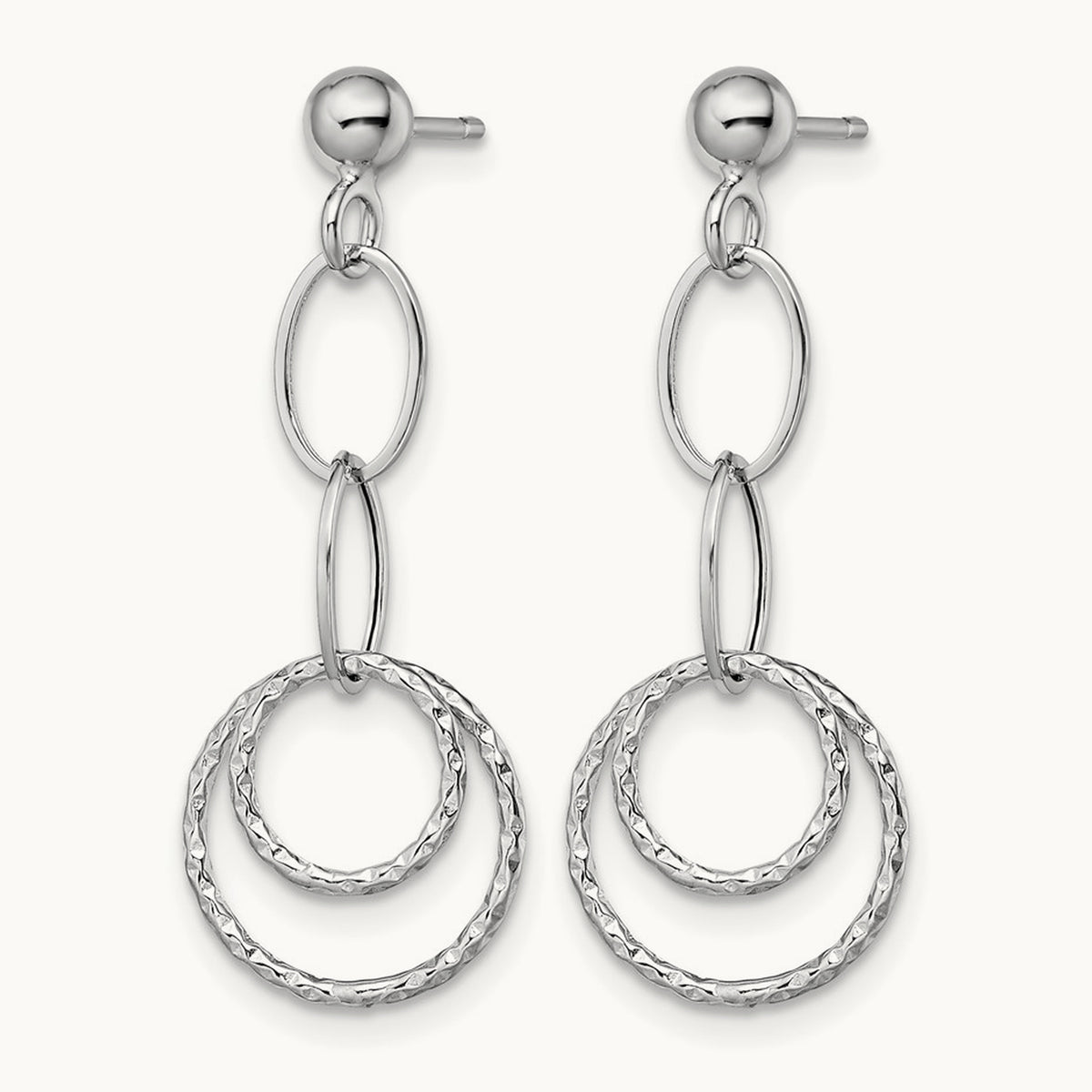 Post Dangle Earrings — Leslie's — 14K White Gold, 30mm