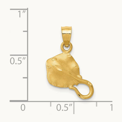 Stingray Pendant, 14K