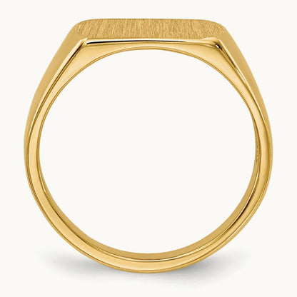 10x6mm Open Back Signet Ring, 14K