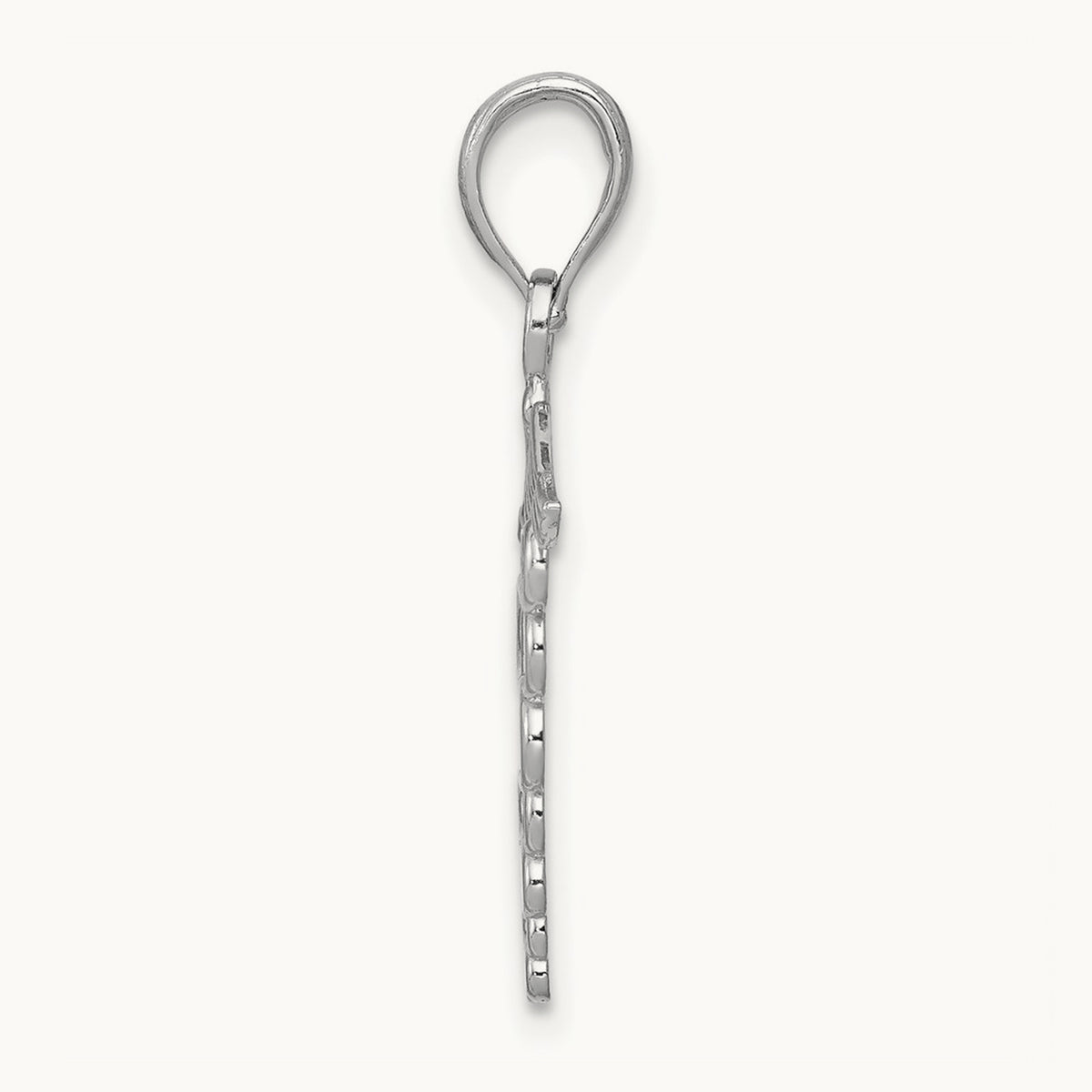 Caduceus Charm — 14K White Gold