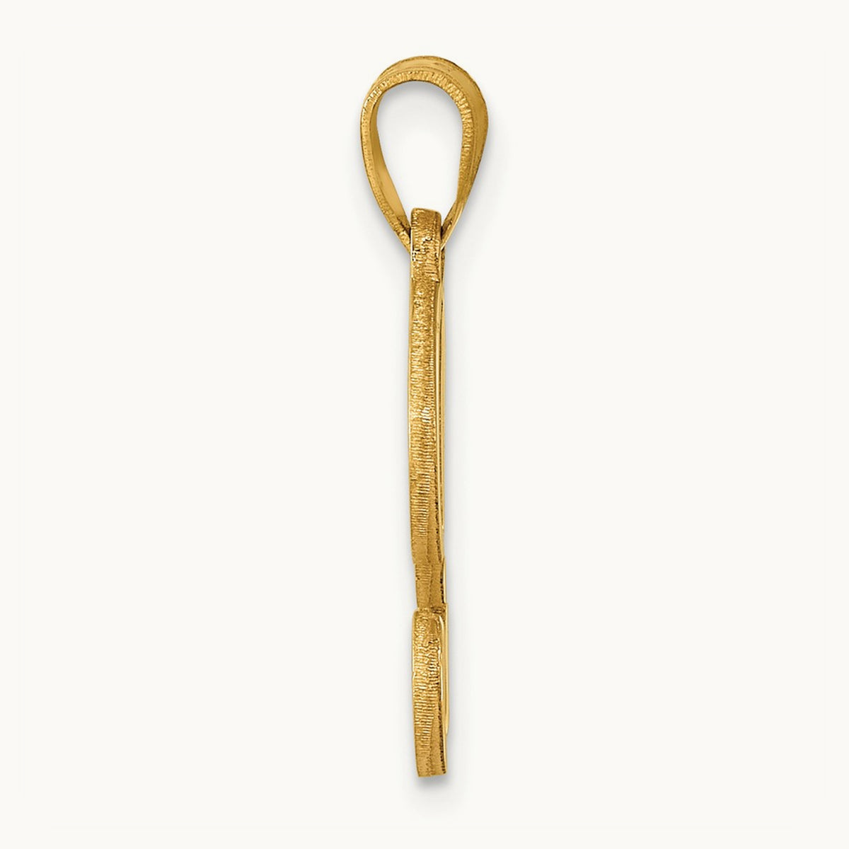 Script Letter G Initial Pendant, 14K