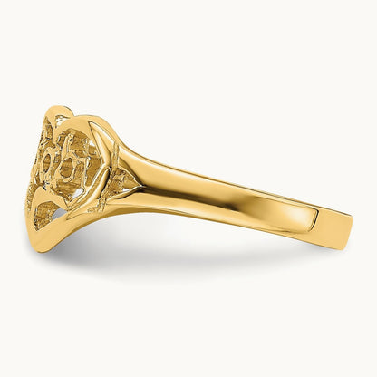 BABY Cut-out Heart Ring, 14K