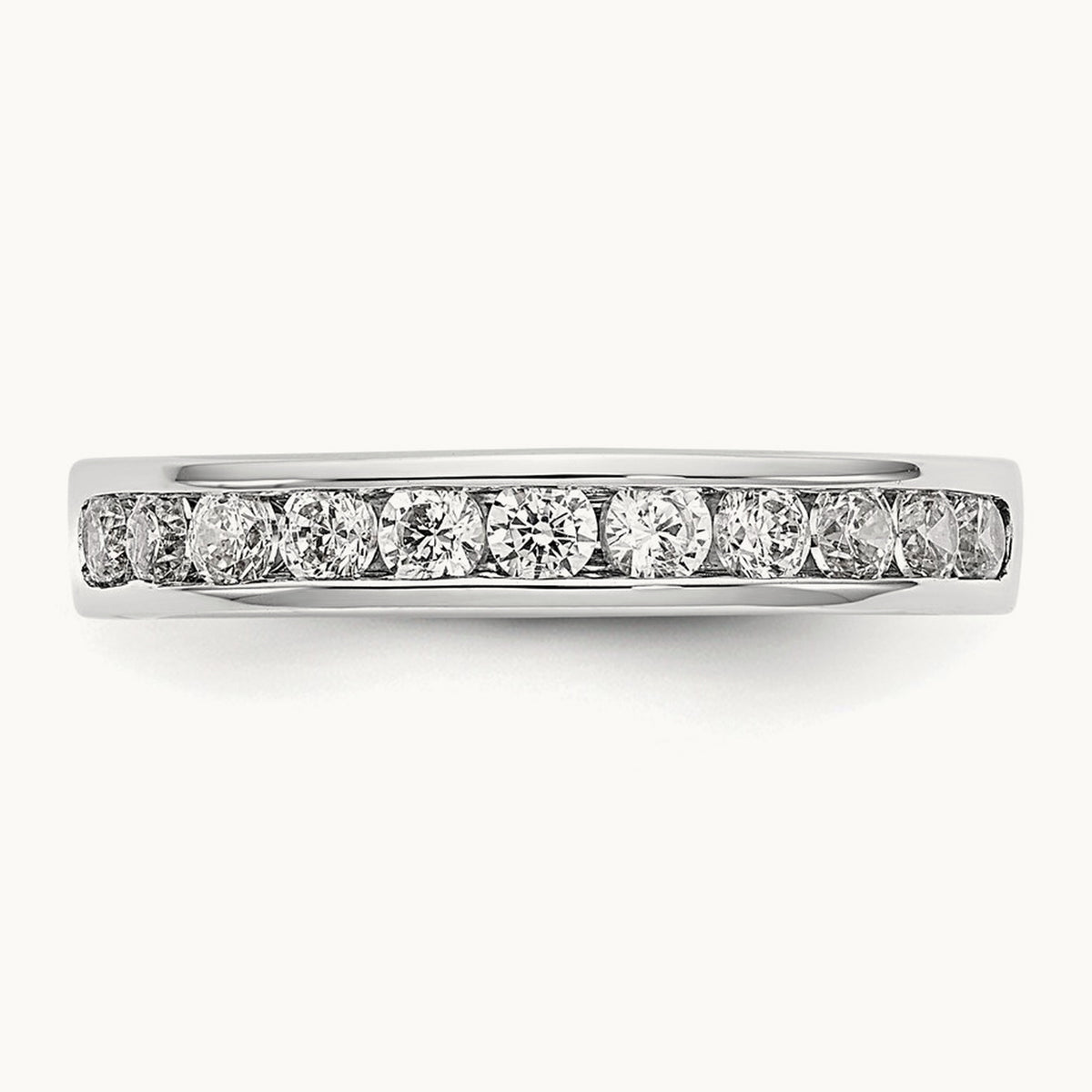 11- Stone Closed Channel Band Mounting, 2.3mm, 14K White Gold