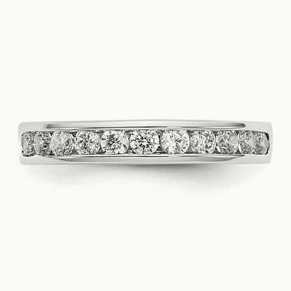 11- Stone Closed Channel Band Mounting, 2.3mm, 14K White Gold