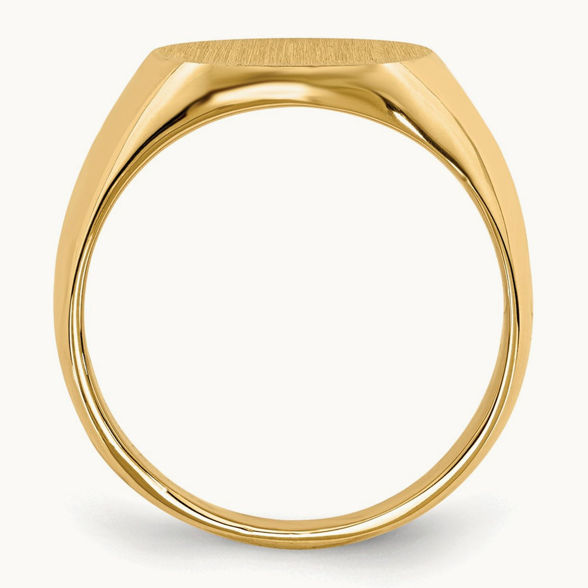 12.5x14. Closed Back Signet Ring, 0mm, 14K