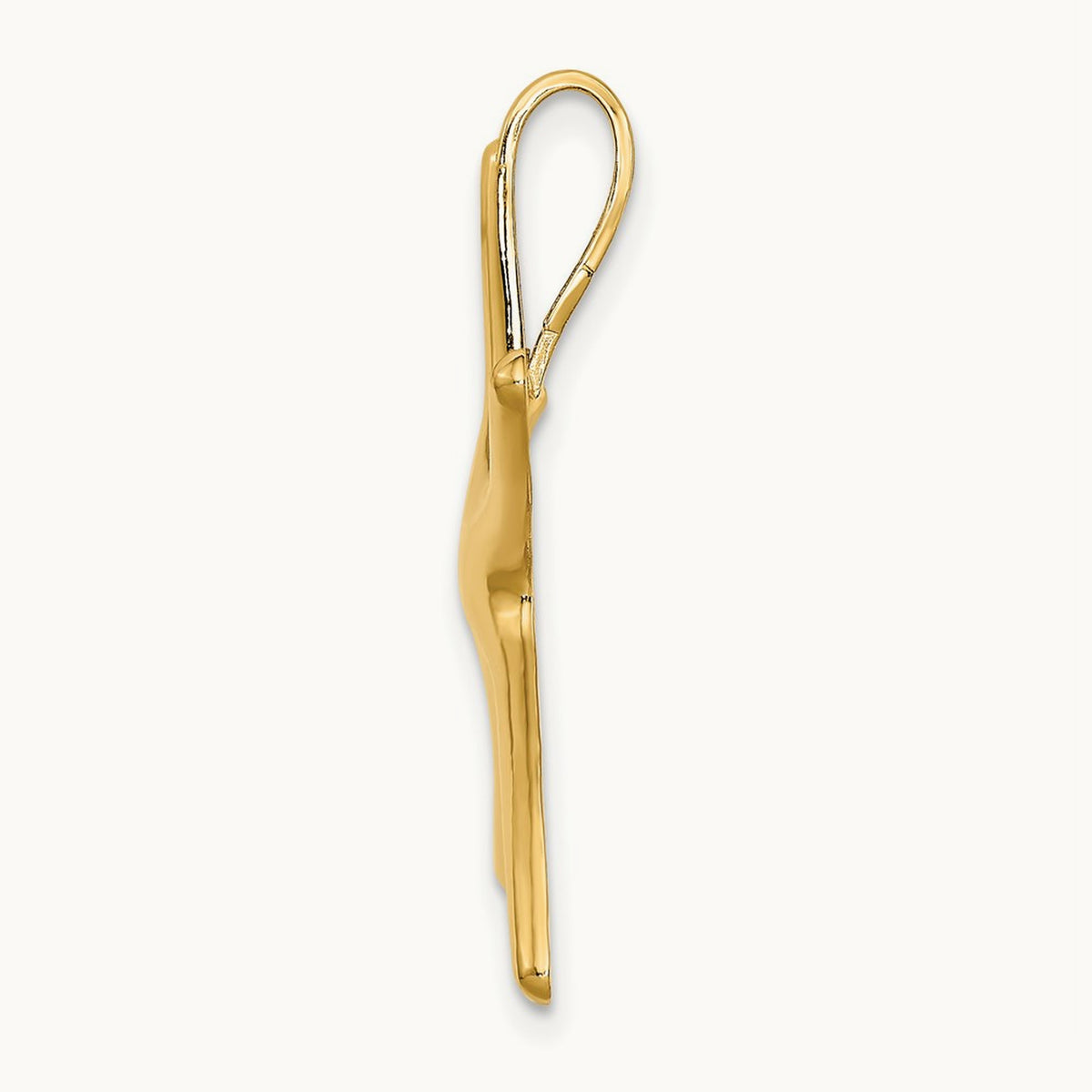 Polished Starfish Chain Slide — 14K Yellow Gold