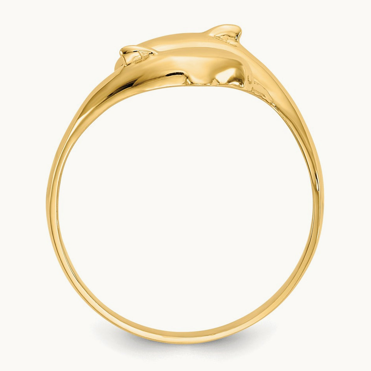 Double Dolphins Ring, 14K