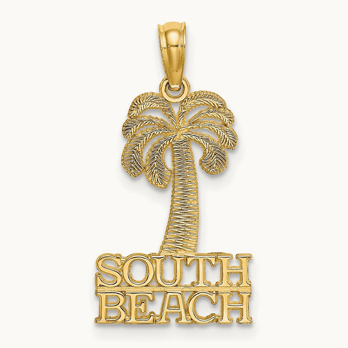 SOUTH BEACH Under Palm Tree Charm, 14K