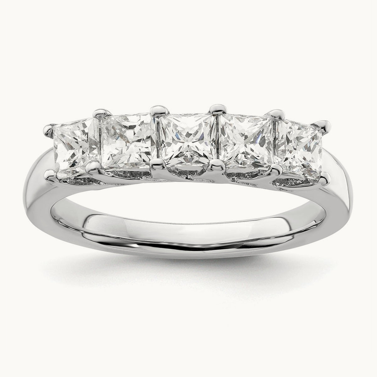 Princess-Cut 5-Stone Band — 1 1/6 ct, 7