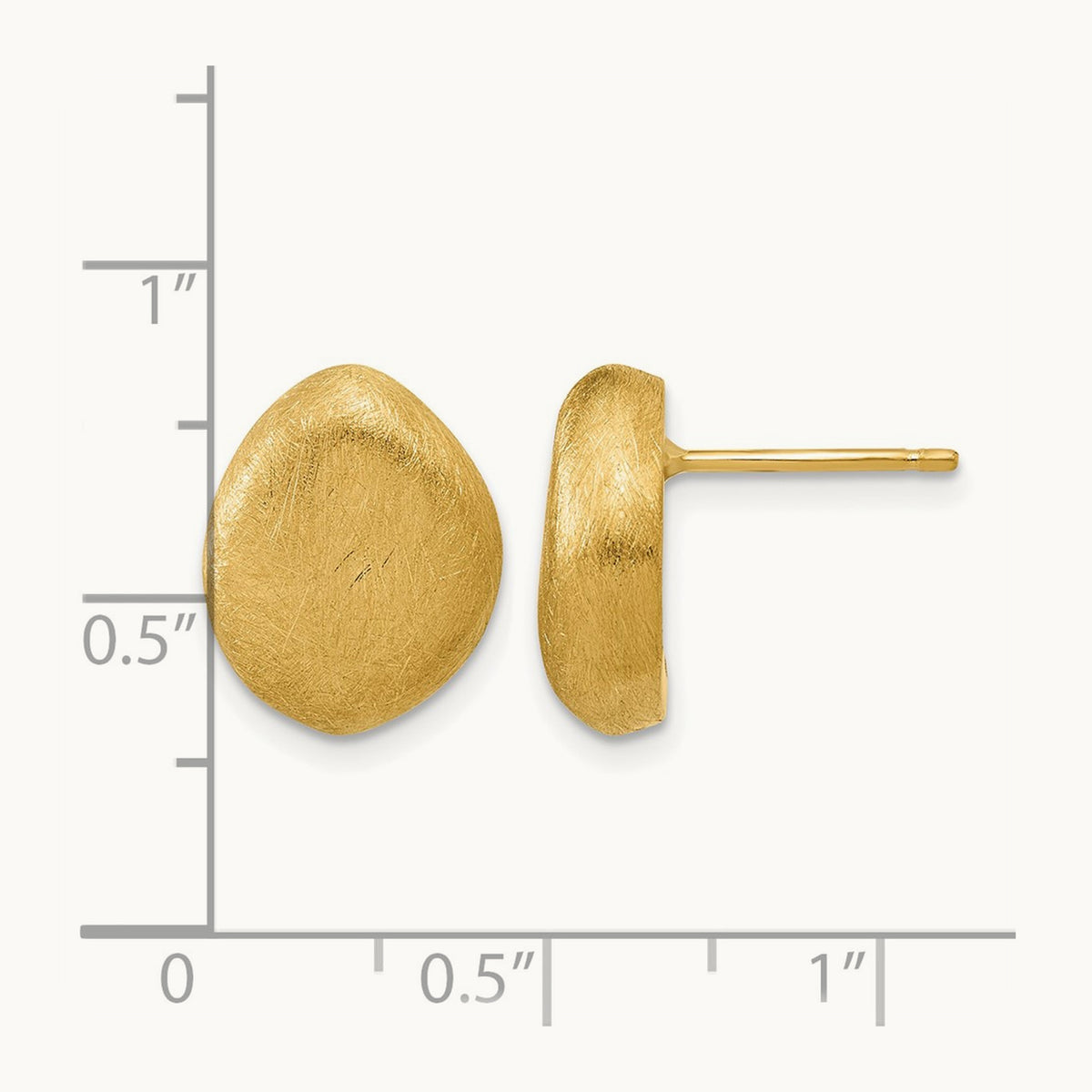 Leslie's 14K With Scratch Finish Post Earrings